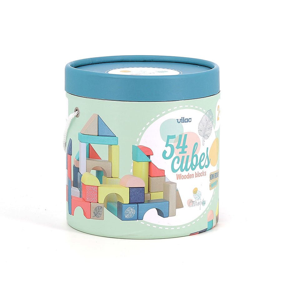 Vilac® Fa kocka 54 db - os - A lombkorona alatt - Vilac - Készségfejlesztők