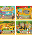 Vilac® Fa puzzle szett 4db - os - Állatkerti állatok - Vilac - Gyerekjátékok