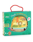 Vilac® Fa puzzle szett 4db - os - Állatkerti állatok - Vilac - Gyerekjátékok