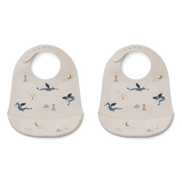 Liewood® Tilda™ Szilikon előke-Little dragon/dark sandy