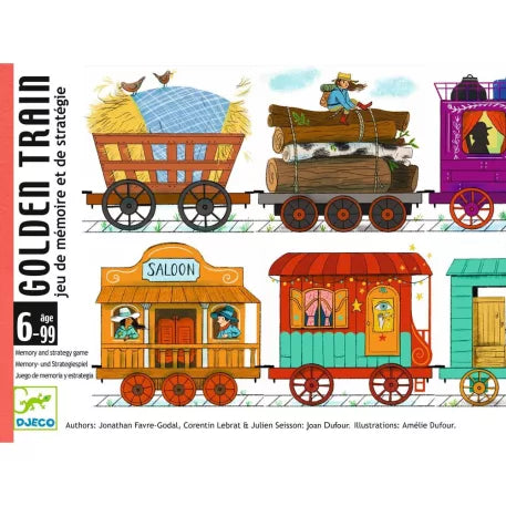 Djeco® Golden Train - Stratédiai és memória kártyajáték-0