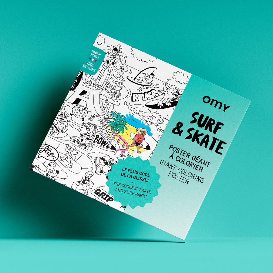 OMY® Színező poszter - Surf&Skate-0