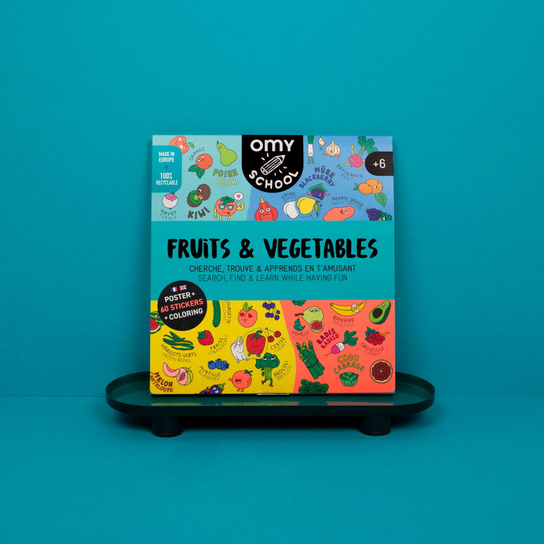 OMY® Óriás poszter és matrica szett - Fruits&Vegetables-0