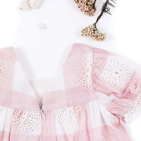 Rózsaszín kockás ruha-3