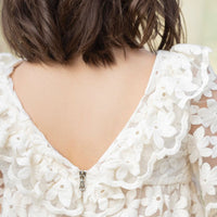 Fehér virág mintás ruha-1