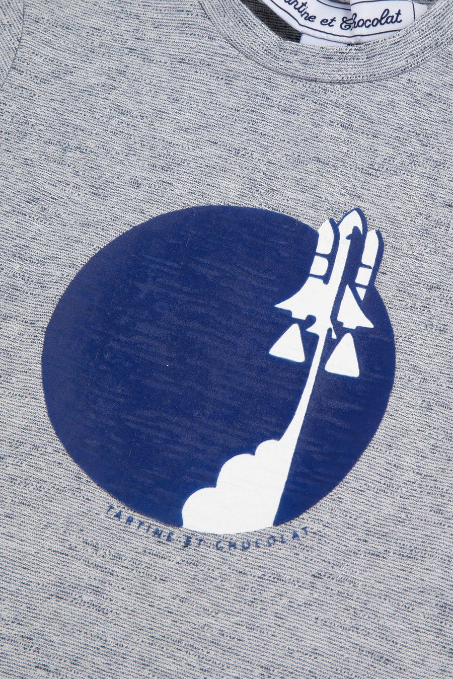 Tartine et Chocolat® T-Shirt Bleu illustration astronaute Hosszú ujjú-2