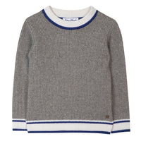 Tartine et Chocolat®  Grey knitting Round neck Kötött szürke pulóver-0