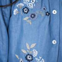 Tartine et Chocolat® Blue Embrodery floral Ruha farmer virágos-4