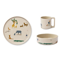 Liewood® Porcelán étkészlet safari állatok-0
