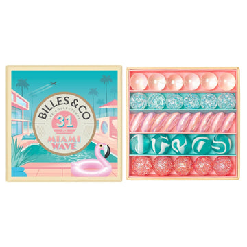 Billes & Co.® Miami Wave™ Rózsaszín Kék Üveggolyó Box - Billes & Co. - Készségfejlesztők