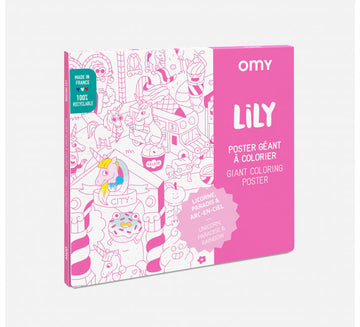 OMY® Színező poszter-Lily Unicorn