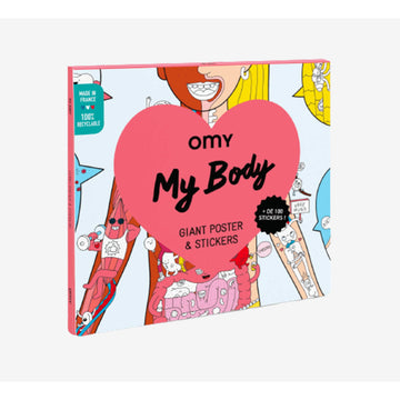 OMY® Óriás poszter és matrica szett-My body
