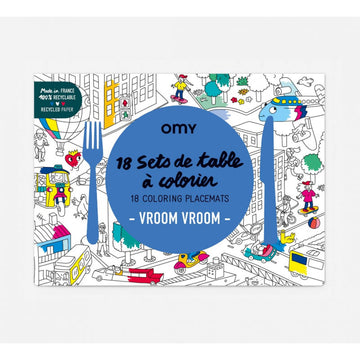 OMY® Színezhető tányéralátét-Vroom Vroom-0
