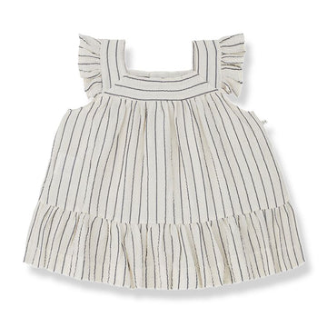 Baby dress with ruffled shoulders - MIRIAM
