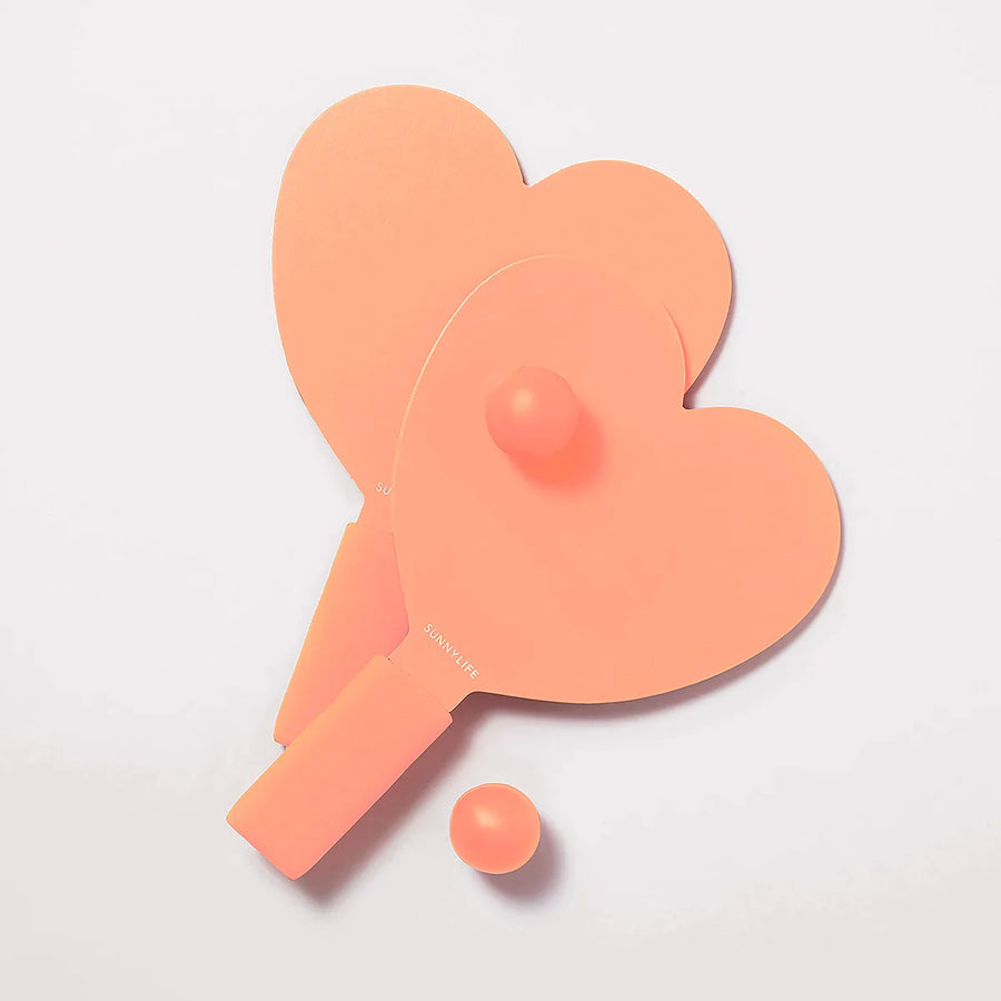 Ping-pong racket in the shape of a heart