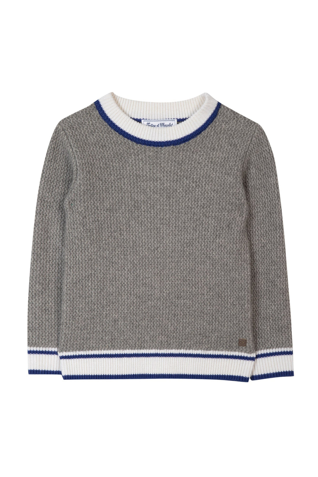 Tartine et Chocolat® Kötött pulóver - Grey knitting Round neck - Tartine et Chocolat - Felsők és pulóverek - OduStore