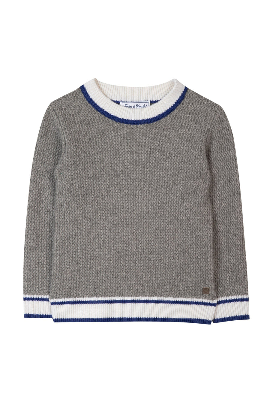 Tartine et Chocolat® Kötött pulóver - Grey knitting Round neck - Tartine et Chocolat - Felsők és pulóverek - OduStore