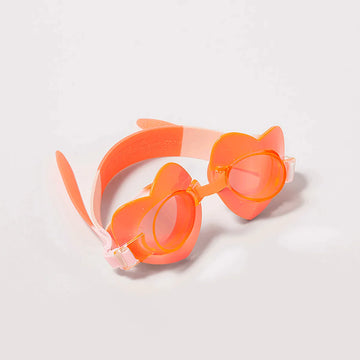 Swimming goggles - orange, heart